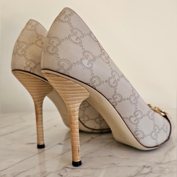 Size 36C | Gucci Authentic open-toe heels in ivory - Picture 4 of 8